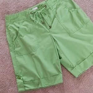 Charter Club~ Light Green Drawstring Bermuda Shorts for Women- size 10